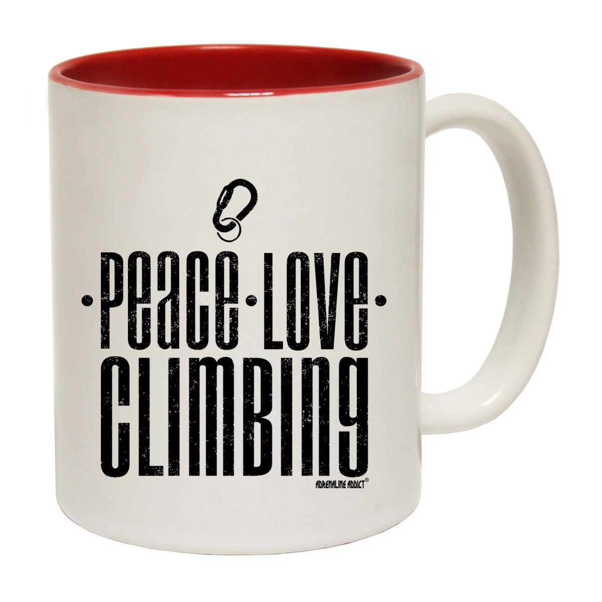 Aa Peace Love Climbing Mug Cup - 123t Australia | Funny T-Shirts Mugs Novelty Gifts