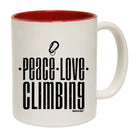 Aa Peace Love Climbing Mug Cup - 123t Australia | Funny T-Shirts Mugs Novelty Gifts
