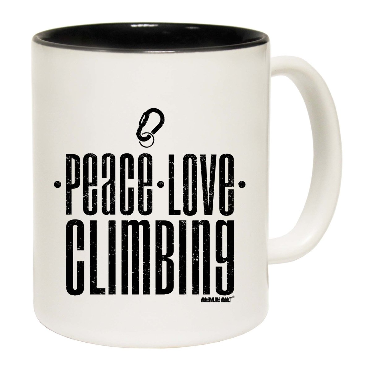 Aa Peace Love Climbing Mug Cup - 123t Australia | Funny T-Shirts Mugs Novelty Gifts