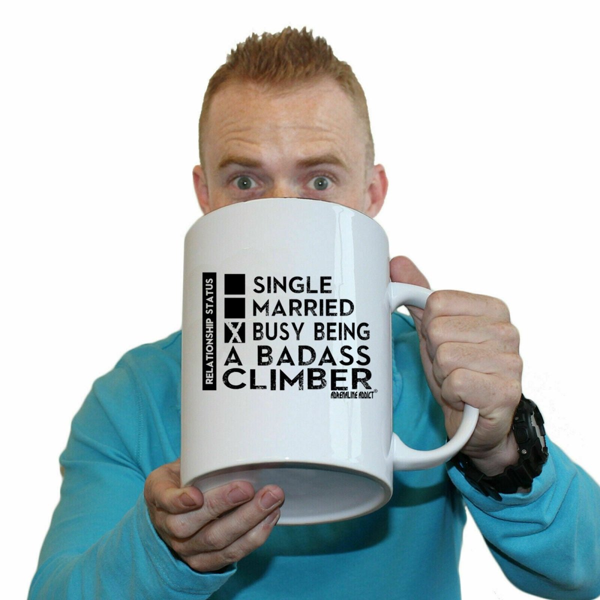 Aa Relationship Status Badass Climber Mug Cup - 123t Australia | Funny T-Shirts Mugs Novelty Gifts