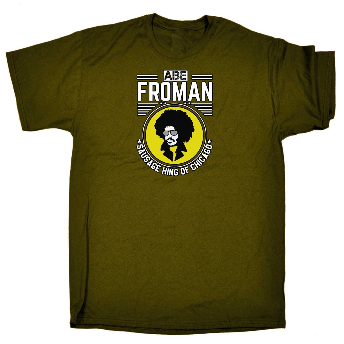 Abe Froman Sausage King Of Chicago Afro - Mens Funny T-Shirt Tshirts - 123t Australia | Funny T-Shirts Mugs Novelty Gifts