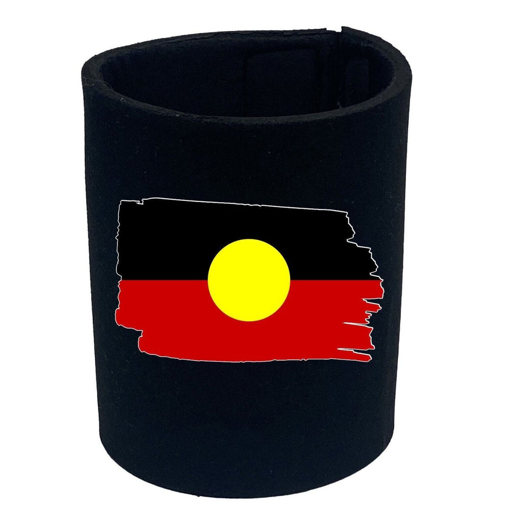 Aboriginal Indigenous Flag Australia - Stubby Holder - 123t Australia | Funny T-Shirts Mugs Novelty Gifts
