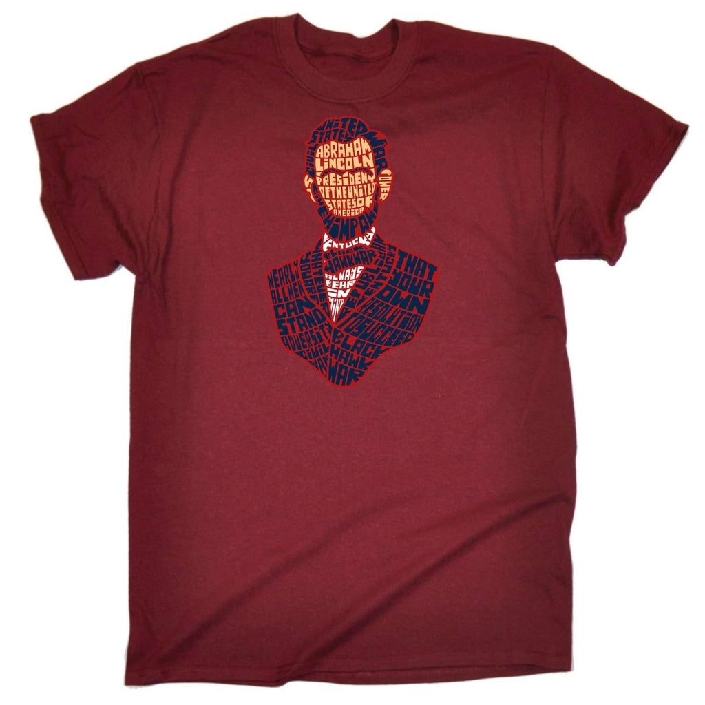 Abraham Lincoln Calligram President - Mens Funny T-Shirt Tshirts - 123t Australia | Funny T-Shirts Mugs Novelty Gifts