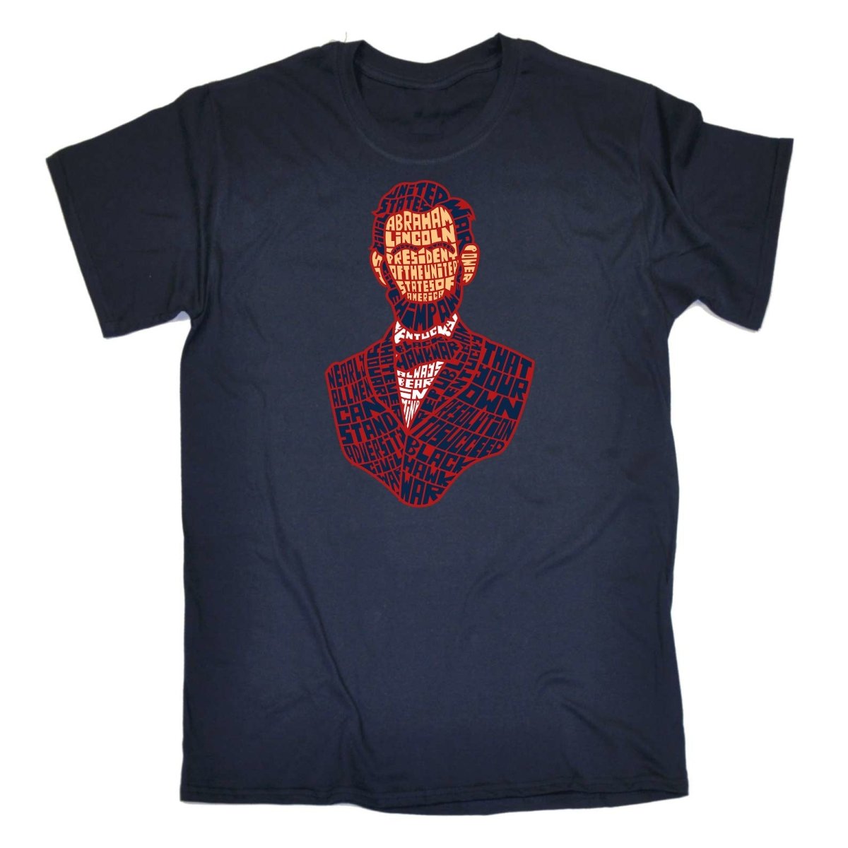 Abraham Lincoln Calligram President - Mens Funny T-Shirt Tshirts - 123t Australia | Funny T-Shirts Mugs Novelty Gifts