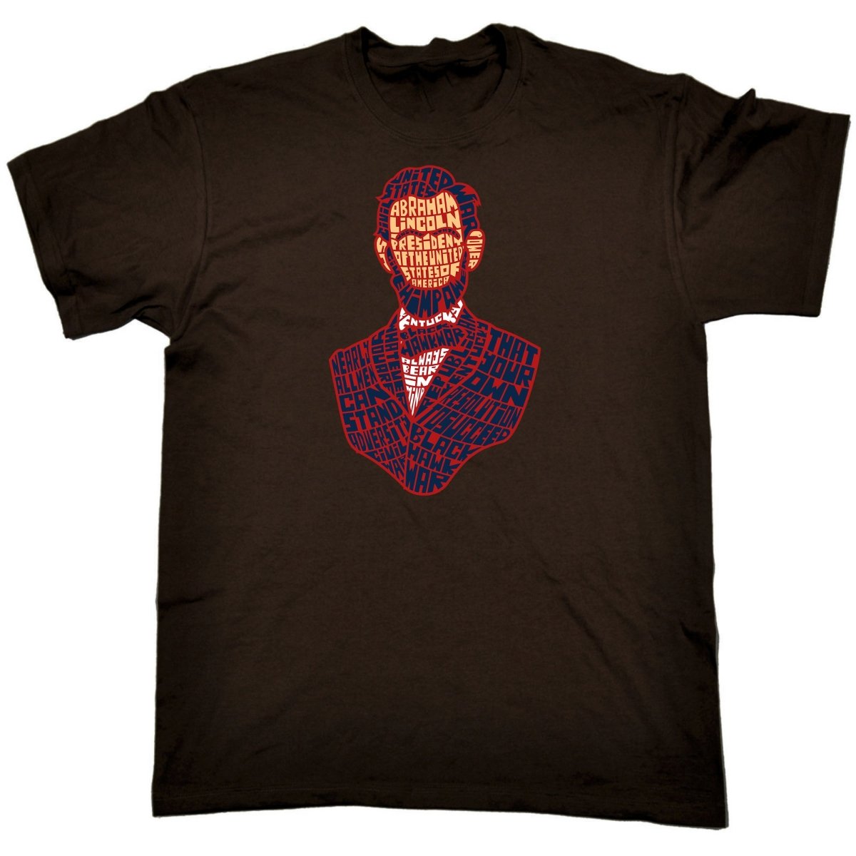 Abraham Lincoln Calligram President - Mens Funny T-Shirt Tshirts - 123t Australia | Funny T-Shirts Mugs Novelty Gifts