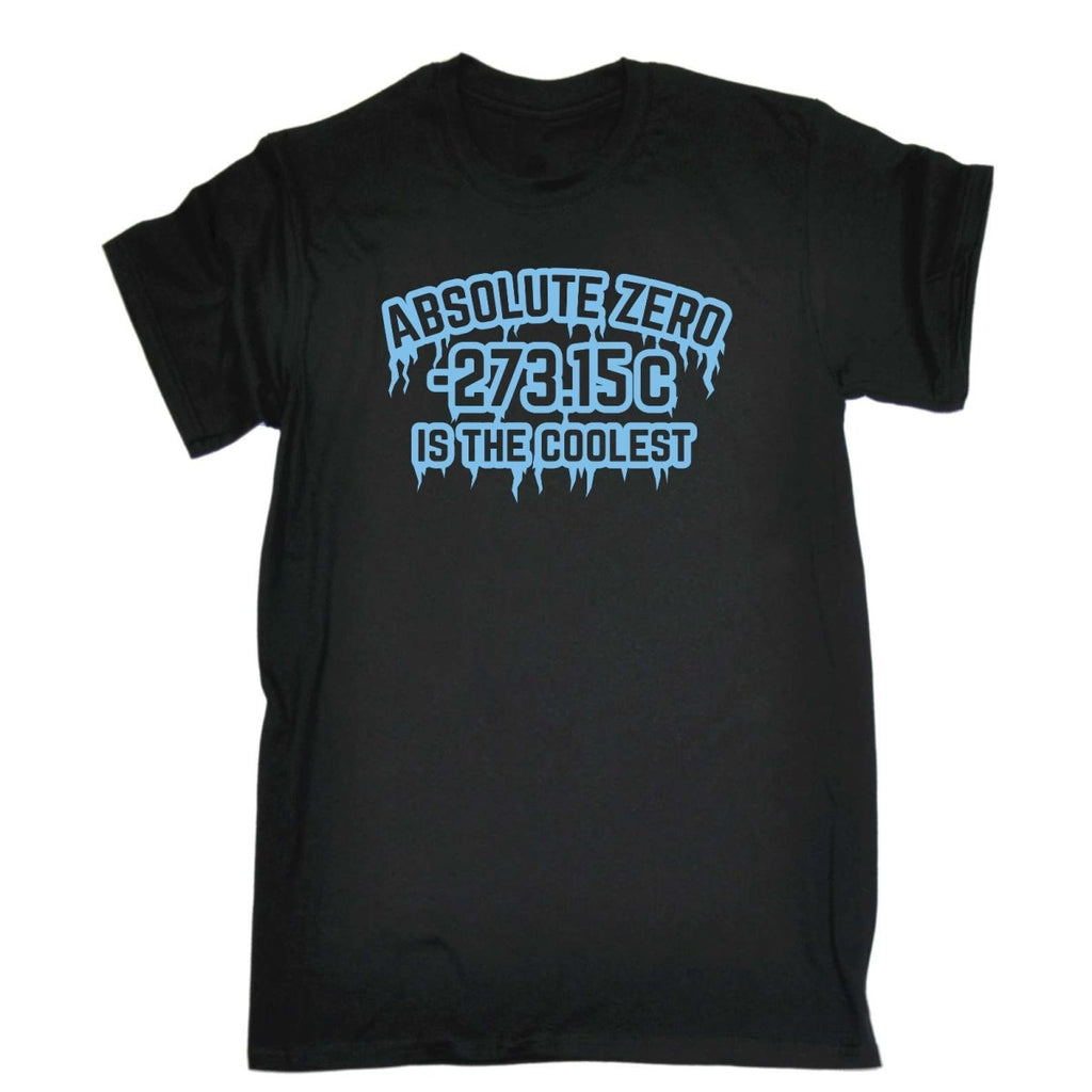 Absolute Zero Is The Coolest - Mens Funny Novelty T-Shirt Tshirts BLACK T Shirt - 123t Australia | Funny T-Shirts Mugs Novelty Gifts