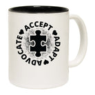 Accept Adapt Advocate Mug Cup - 123t Australia | Funny T-Shirts Mugs Novelty Gifts