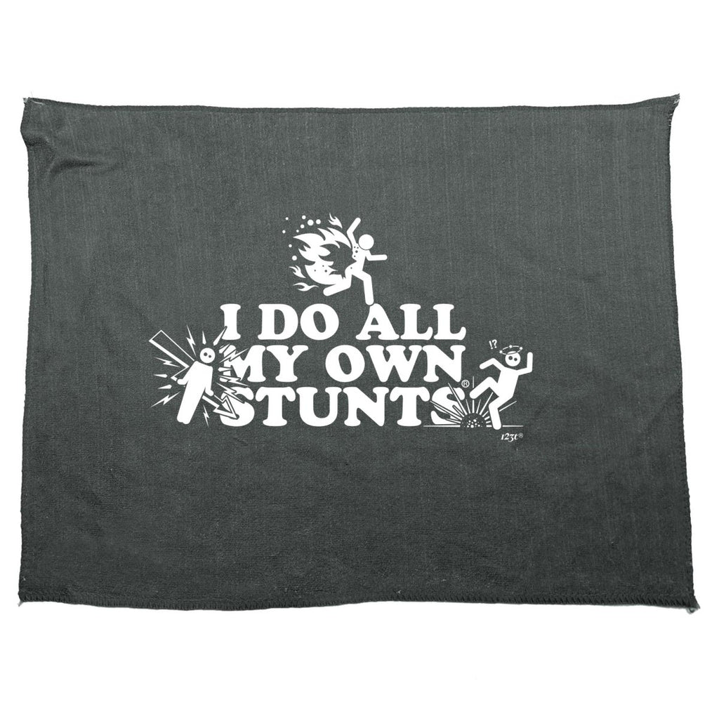 Accidents Do All My Own Stunts - Funny Novelty Soft Sport Microfiber Towel - 123t Australia | Funny T-Shirts Mugs Novelty Gifts