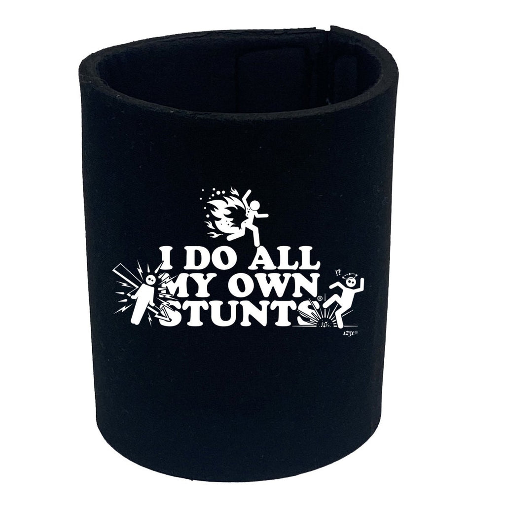 Accidents Do All My Own Stunts - Funny Novelty Stubby Holder - 123t Australia | Funny T-Shirts Mugs Novelty Gifts
