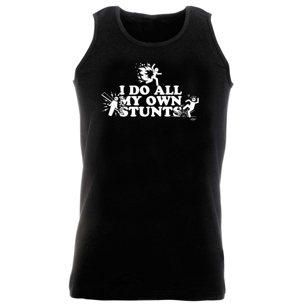 Accidents Do All My Own Stunts - Funny Novelty Vest Singlet Unisex Tank Top - 123t Australia | Funny T-Shirts Mugs Novelty Gifts