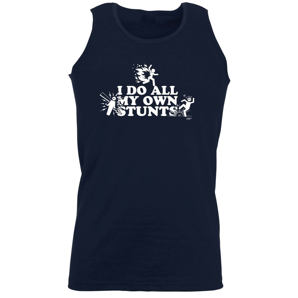 Accidents Do All My Own Stunts - Funny Novelty Vest Singlet Unisex Tank Top - 123t Australia | Funny T-Shirts Mugs Novelty Gifts