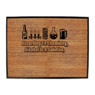 According To Chemistry Alcohol Is A Solution - Funny Novelty Doormat Man Cave Floor mat - 123t Australia | Funny T-Shirts Mugs Novelty Gifts