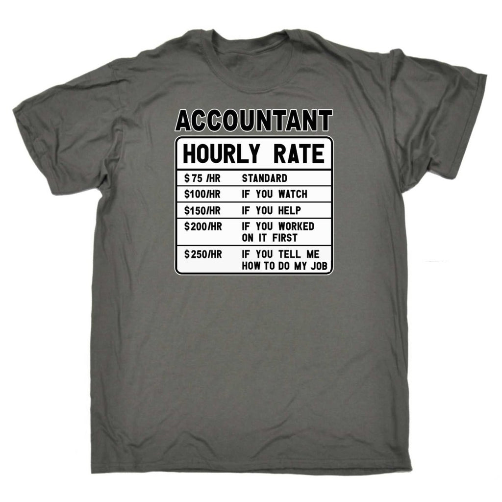 Accountant Hourly Rate - Mens Funny T-Shirt Tshirts - 123t Australia | Funny T-Shirts Mugs Novelty Gifts