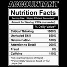 Accountant Nutrition Facts - Mens Funny T-Shirt Tshirts - 123t Australia | Funny T-Shirts Mugs Novelty Gifts