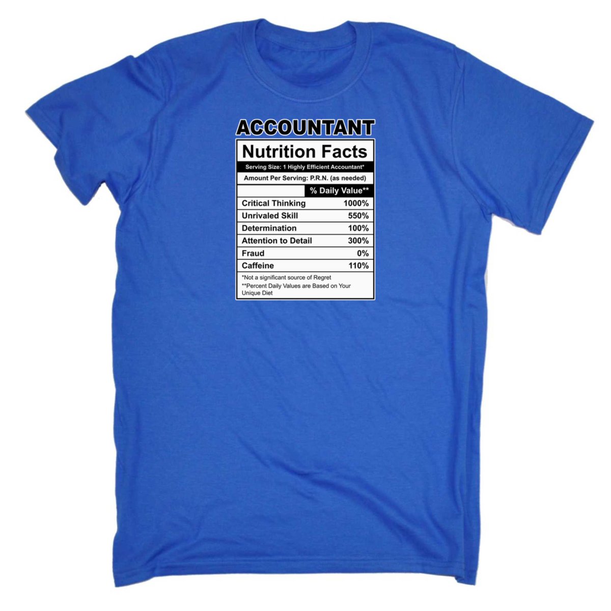 Accountant Nutrition Facts - Mens Funny T-Shirt Tshirts - 123t Australia | Funny T-Shirts Mugs Novelty Gifts
