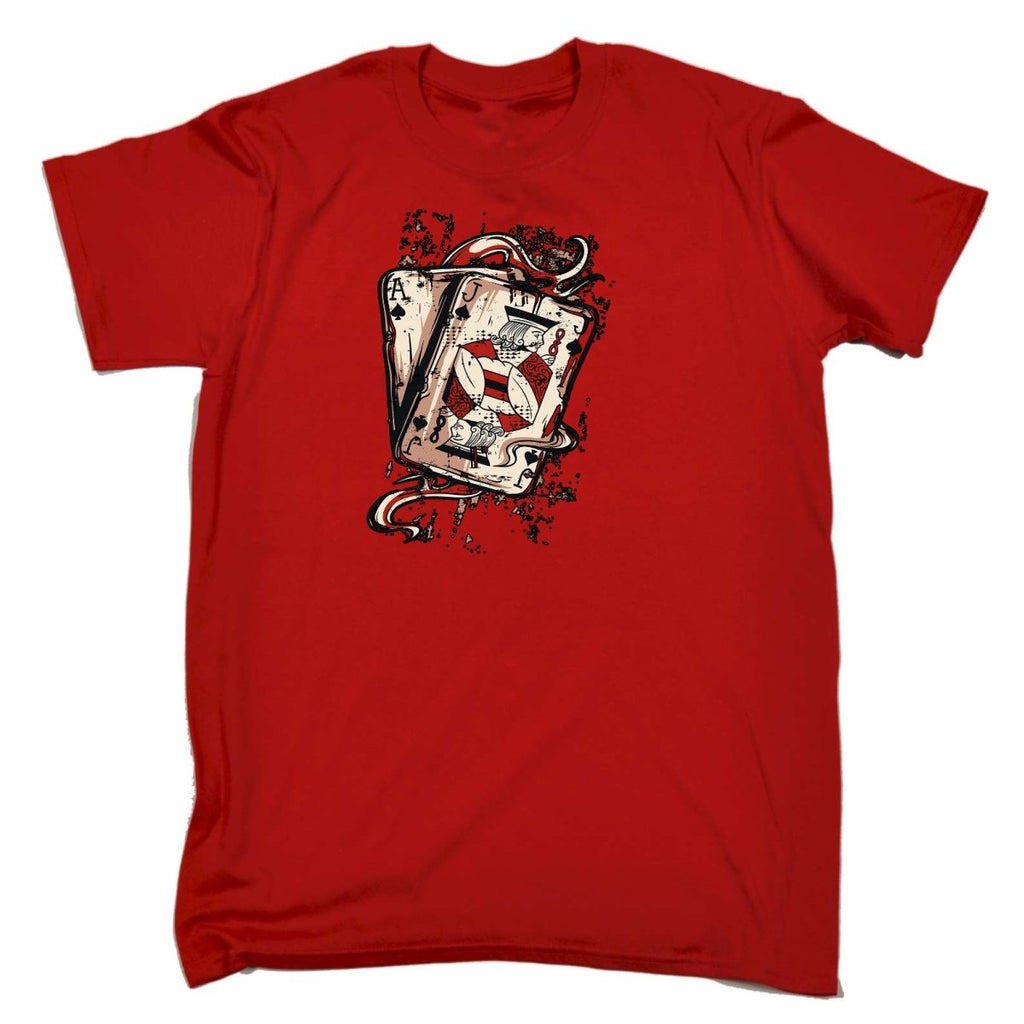Ace Jack Cards Poker Texas Holdem - Mens Funny T-Shirt Tshirts Tee Shirt - 123t Australia | Funny T-Shirts Mugs Novelty Gifts