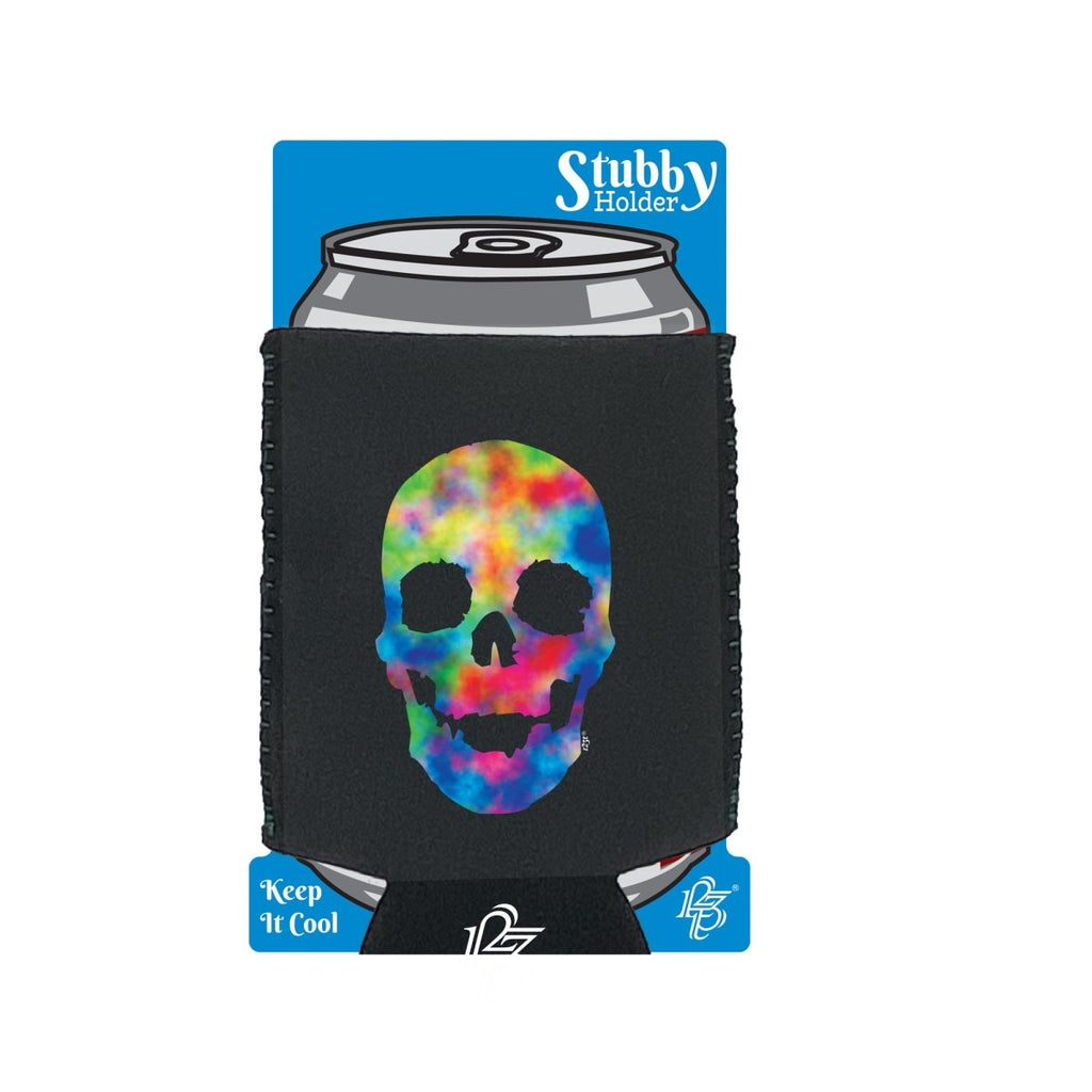Acid Skull Retro - Funny Novelty Stubby Holder With Base - 123t Australia | Funny T-Shirts Mugs Novelty Gifts