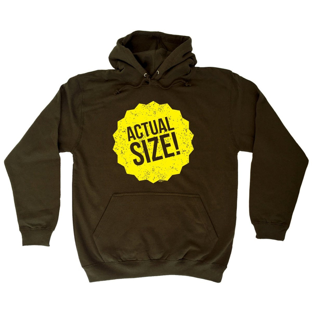 Actual Size - Funny Novelty Hoodies Hoodie - 123t Australia | Funny T-Shirts Mugs Novelty Gifts