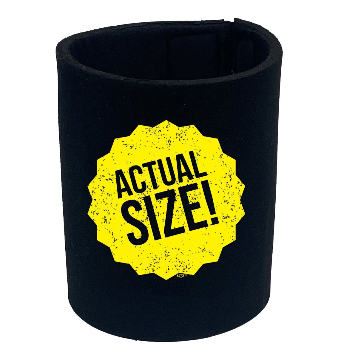 Actual Size - Funny Novelty Stubby Holder - 123t Australia | Funny T-Shirts Mugs Novelty Gifts