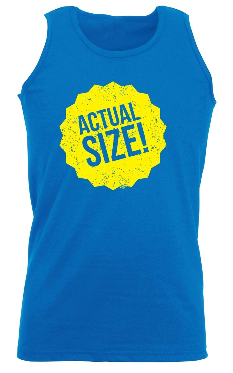 Actual Size - Funny Novelty Vest Singlet Unisex Tank Top - 123t Australia | Funny T-Shirts Mugs Novelty Gifts