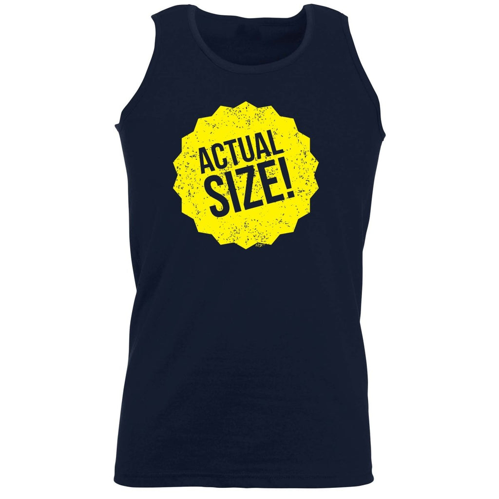 Actual Size - Funny Novelty Vest Singlet Unisex Tank Top - 123t Australia | Funny T-Shirts Mugs Novelty Gifts