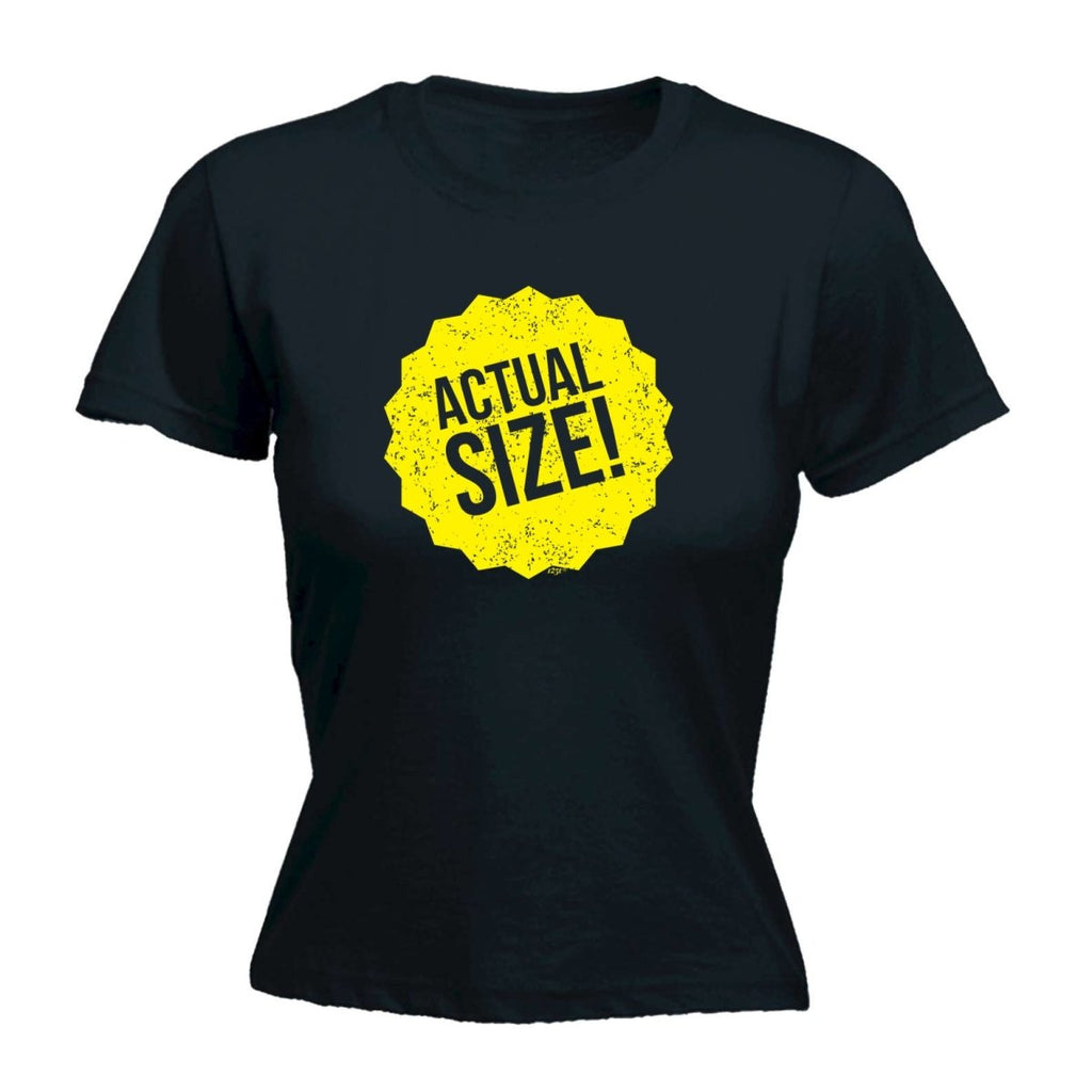 Actual Size - Funny Novelty Womens T-Shirt T Shirt Tshirt - 123t Australia | Funny T-Shirts Mugs Novelty Gifts