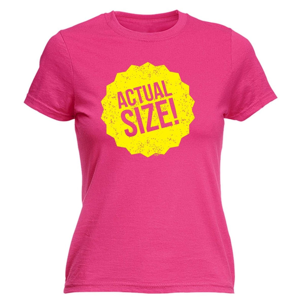 Actual Size - Funny Novelty Womens T-Shirt T Shirt Tshirt - 123t Australia | Funny T-Shirts Mugs Novelty Gifts
