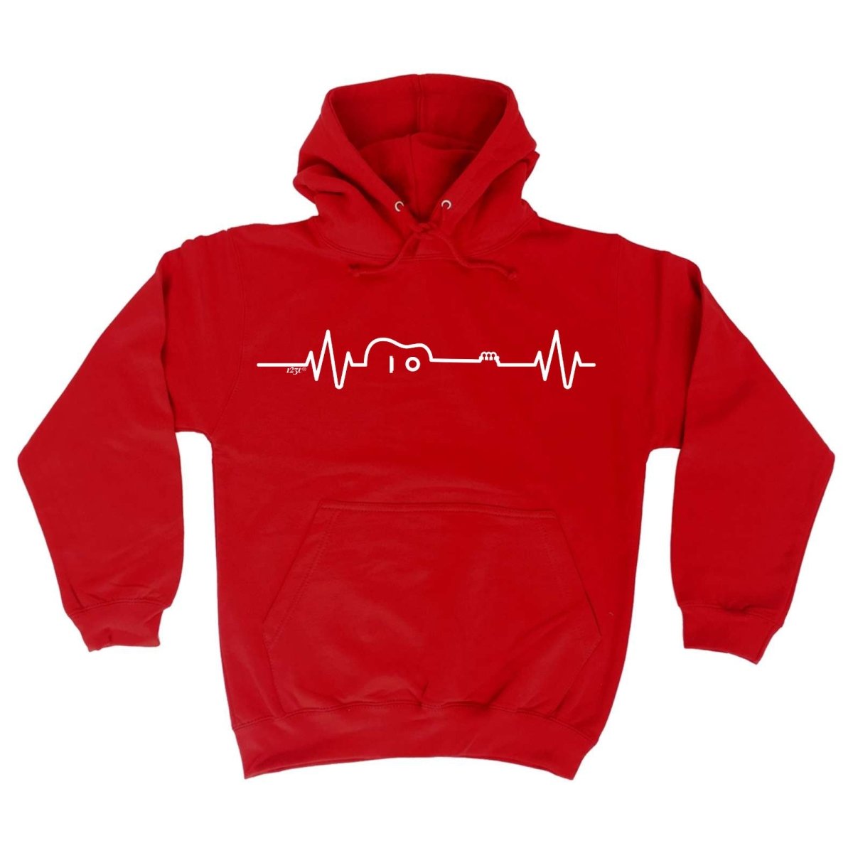 Acustic Guitar Pulse Music - Funny Novelty Hoodies Hoodie - 123t Australia | Funny T-Shirts Mugs Novelty Gifts