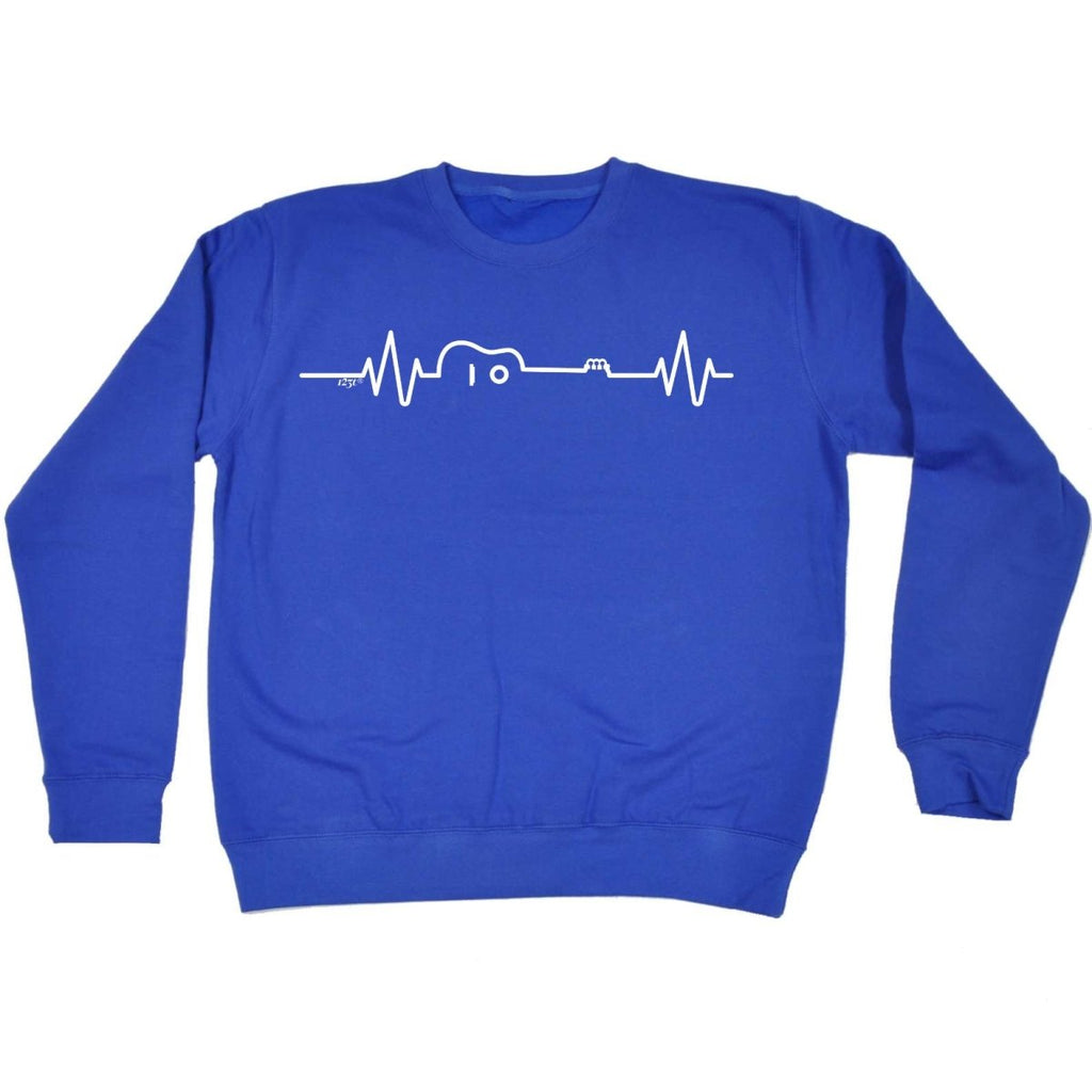 Acustic Guitar Pulse Music - Funny Novelty Sweatshirt - 123t Australia | Funny T-Shirts Mugs Novelty Gifts