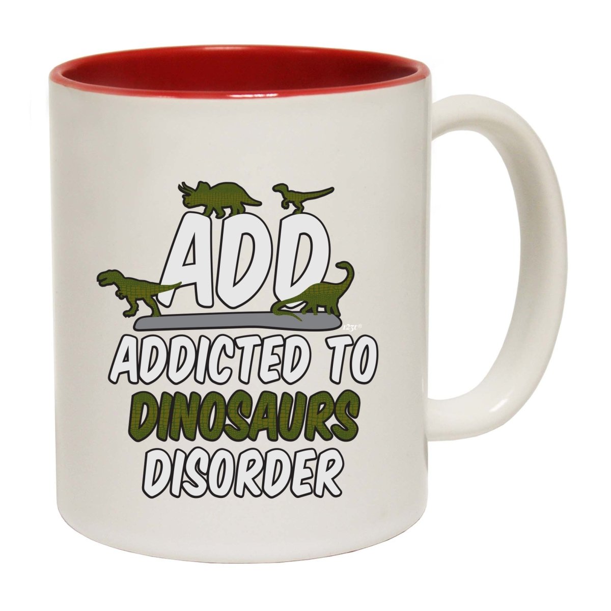 Add Dinosaur Mug Cup - 123t Australia | Funny T-Shirts Mugs Novelty Gifts