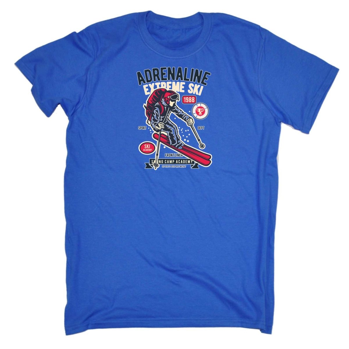 Adrenaline Extreme Ski Skiing - Mens Funny T-Shirt Tshirts - 123t Australia | Funny T-Shirts Mugs Novelty Gifts
