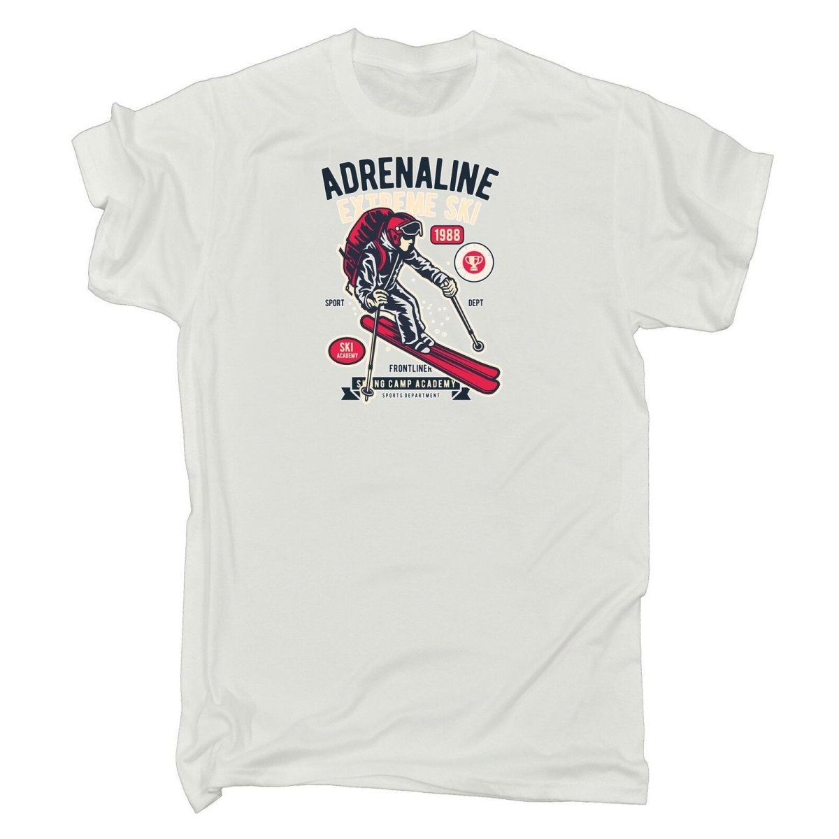 Adrenaline Extreme Ski Skiing - Mens Funny T-Shirt Tshirts - 123t Australia | Funny T-Shirts Mugs Novelty Gifts