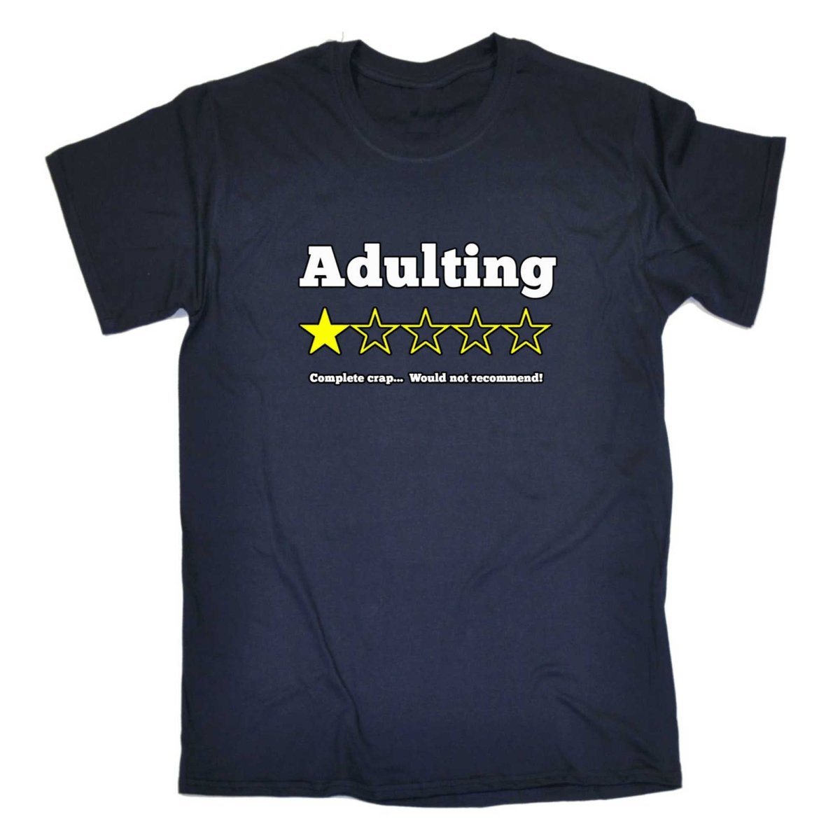 Adulting Would Not Recommend - Mens Funny T-Shirt Tshirts - 123t Australia | Funny T-Shirts Mugs Novelty Gifts