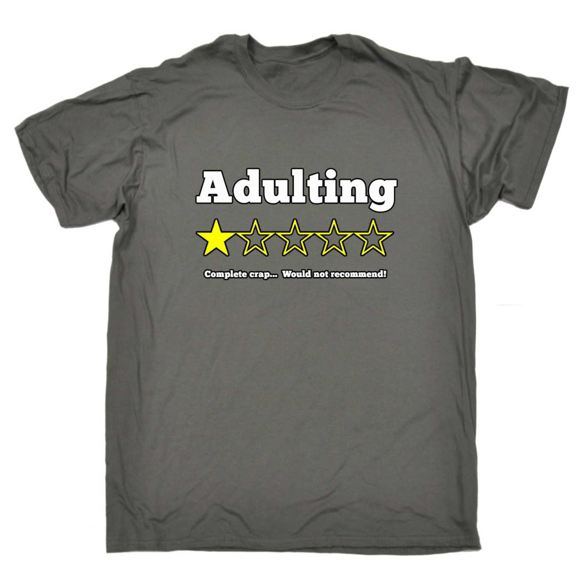 Adulting Would Not Recommend - Mens Funny T-Shirt Tshirts - 123t Australia | Funny T-Shirts Mugs Novelty Gifts