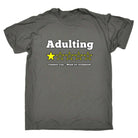 Adulting Would Not Recommend - Mens Funny T-Shirt Tshirts - 123t Australia | Funny T-Shirts Mugs Novelty Gifts