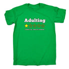 Adulting Would Not Recommend - Mens Funny T-Shirt Tshirts - 123t Australia | Funny T-Shirts Mugs Novelty Gifts