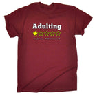 Adulting Would Not Recommend - Mens Funny T-Shirt Tshirts - 123t Australia | Funny T-Shirts Mugs Novelty Gifts