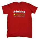 Adulting Would Not Recommend - Mens Funny T-Shirt Tshirts - 123t Australia | Funny T-Shirts Mugs Novelty Gifts
