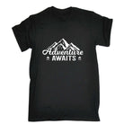 Adventure Awaits Camping Camp Outdoors - Mens Funny T-Shirt Tshirts Tee Shirt - 123t Australia | Funny T-Shirts Mugs Novelty Gifts