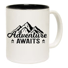 Adventure Awaits Camping Camp Outdoors Mug Cup - 123t Australia | Funny T-Shirts Mugs Novelty Gifts
