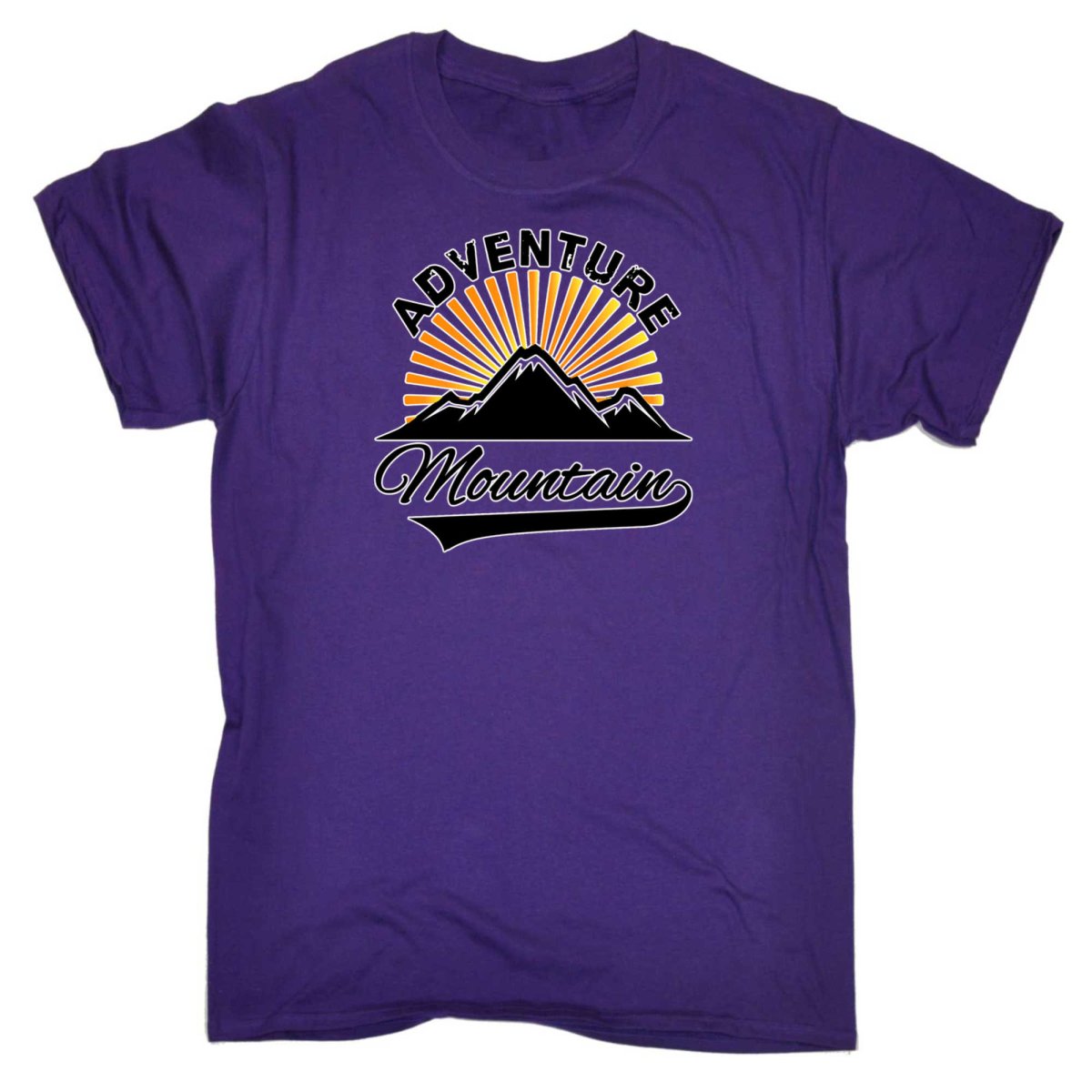 Adventure Mountain Sunset - Mens Funny T-Shirt Tshirts - 123t Australia | Funny T-Shirts Mugs Novelty Gifts