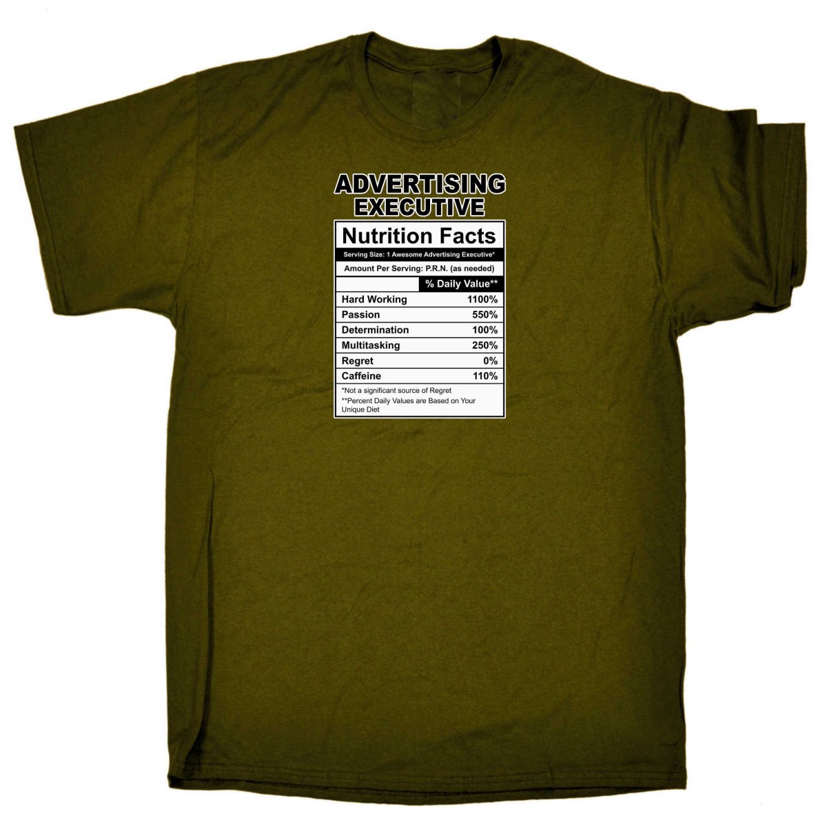 Advertising Executive Nutrition Facts - Mens Funny T-Shirt Tshirts - 123t Australia | Funny T-Shirts Mugs Novelty Gifts