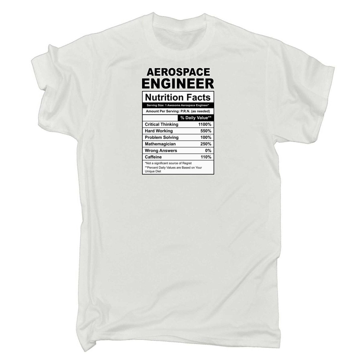 Aerospace Engineer Nutrition Facts - Mens Funny T-Shirt Tshirts - 123t Australia | Funny T-Shirts Mugs Novelty Gifts