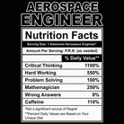Aerospace Engineer Nutrition Facts - Mens Funny T-Shirt Tshirts - 123t Australia | Funny T-Shirts Mugs Novelty Gifts