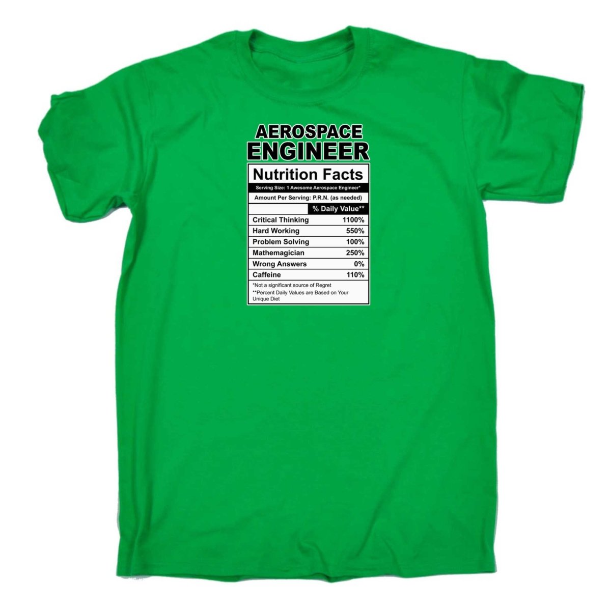 Aerospace Engineer Nutrition Facts - Mens Funny T-Shirt Tshirts - 123t Australia | Funny T-Shirts Mugs Novelty Gifts