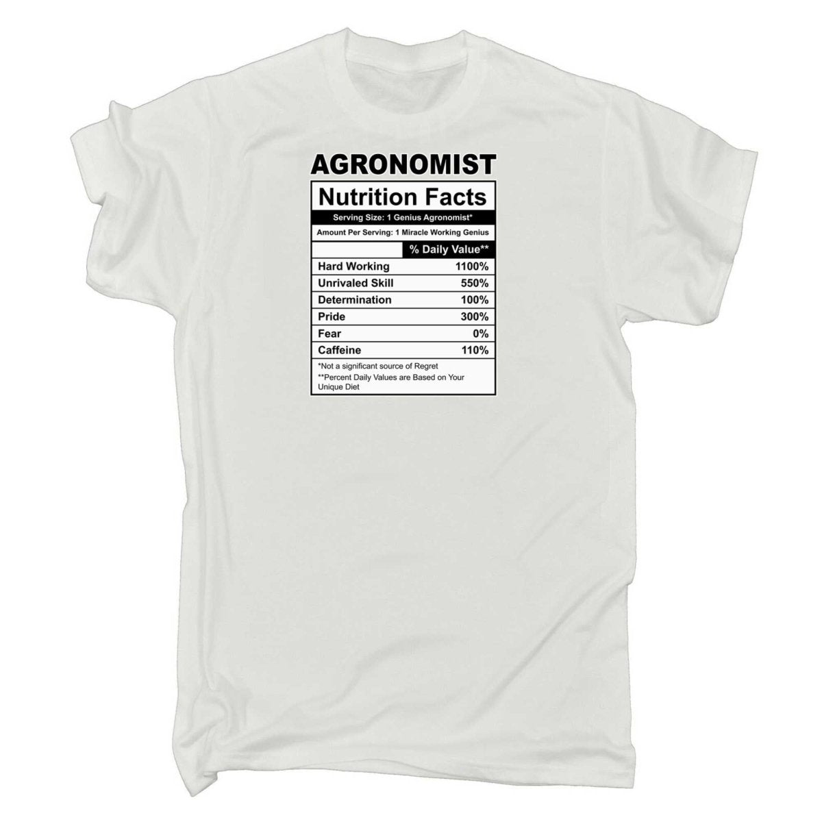 Agronomist Nutrition Facts - Mens Funny T-Shirt Tshirts - 123t Australia | Funny T-Shirts Mugs Novelty Gifts