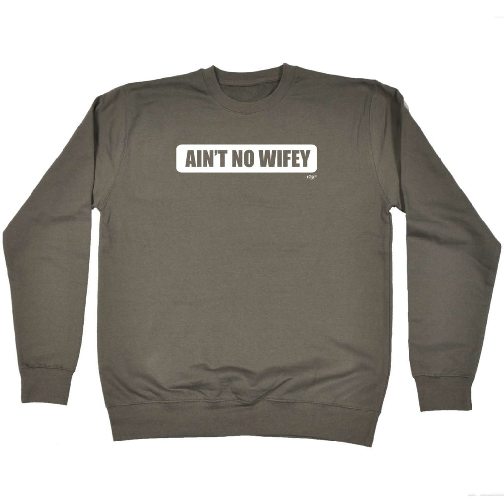 Aint No Wifey Wife - Funny Novelty Sweatshirt - 123t Australia | Funny T-Shirts Mugs Novelty Gifts