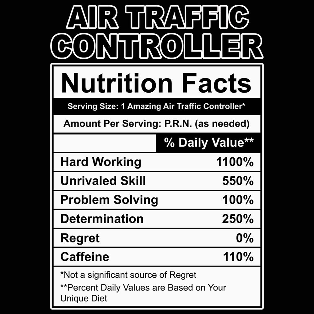 Air Trafic Controller Nutrition Facts - Mens Funny T-Shirt Tshirts - 123t Australia | Funny T-Shirts Mugs Novelty Gifts