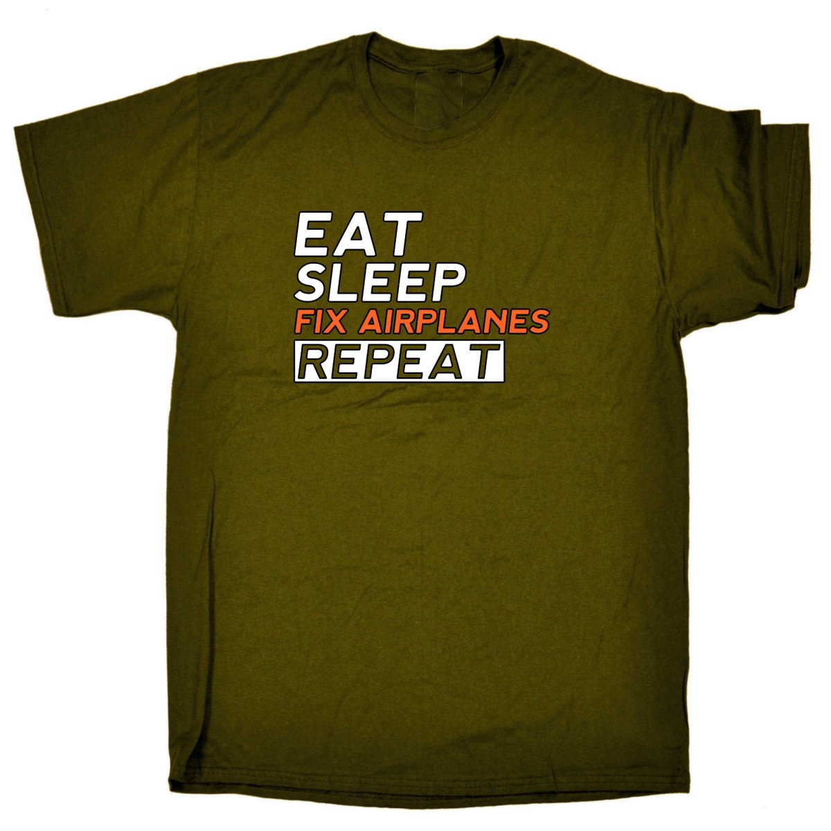 Aircraft Mechanic Eat Sleep Fix Airplanes - Mens Funny T-Shirt Tshirts - 123t Australia | Funny T-Shirts Mugs Novelty Gifts