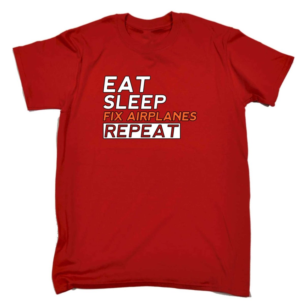 Aircraft Mechanic Eat Sleep Fix Airplanes - Mens Funny T-Shirt Tshirts - 123t Australia | Funny T-Shirts Mugs Novelty Gifts